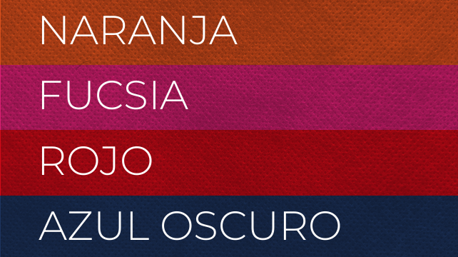 Colores Bolsa Vida Naranja-Fucsia-Roja-Azul Oscuro