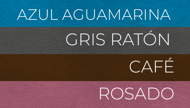 Colores especiales_ Azul aguamarina-Gris Raton-Café-Rosado