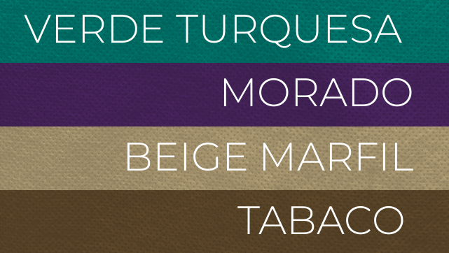 Colores especiales_ Turquesa-morado-Beige Marfil-Tabaco