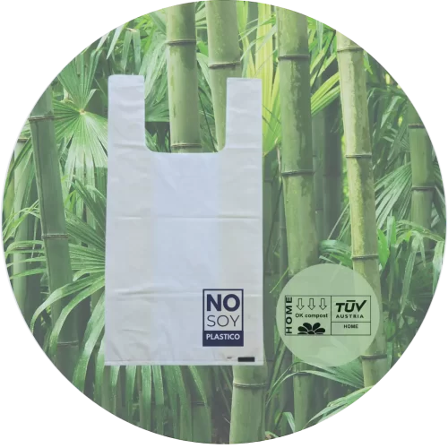 Bolsa camiseta biodegradable Bambú